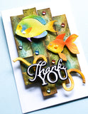 Memory Box hot foil plate and die - Thank you