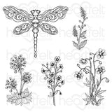 Heartfelt Creations Dragonfly florals & paper pack