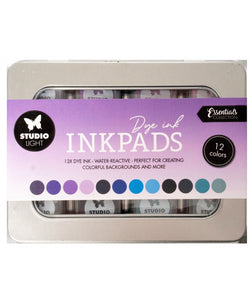 Studio Light mini dye ink pads in tin - Shades of purple & blue