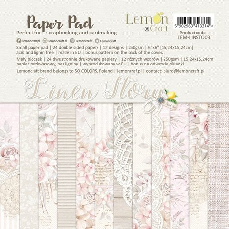Lemoncraft  Linen stories 6x6 paper pad