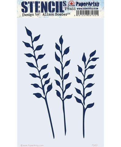 Paper Artsy stencil 451 EAB - leaves