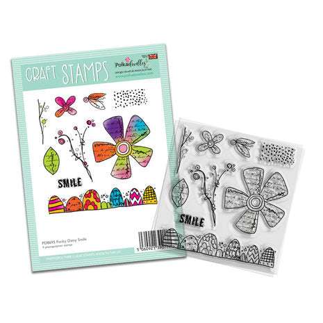 Polkadoodles Funky flower daisy Clear Stamps (PD7147)