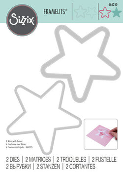 Sizzix Framelits Die Star (2pcs) (665250) Co-ordinates with star blisters