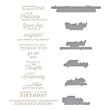 Spellbinders glimmer sentiments for everyday hot foil plate and die