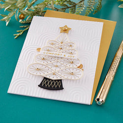 Spellbinders stitched Christmas tree die set
