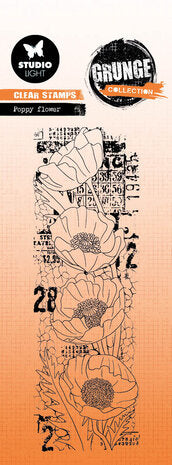 Studio Light grunge stamp - Poppy Flower Grunge Stamps (SL-GR-STAMP443)