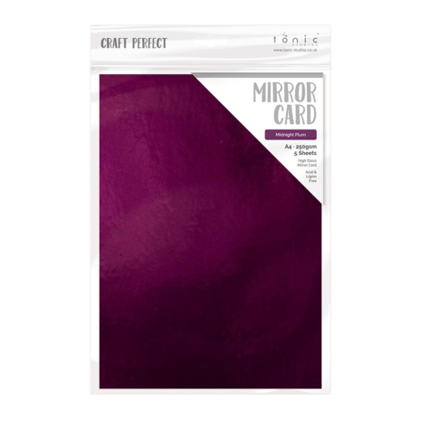 Tonic Craft mirror card A4 midnight plum