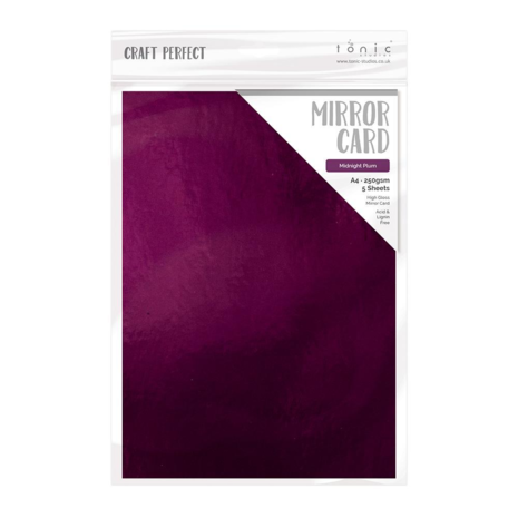 Tonic Craft mirror card A4 midnight plum - PRE-ORDER