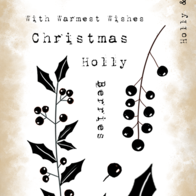 Tracy Evans Holly and berries stamp TE021