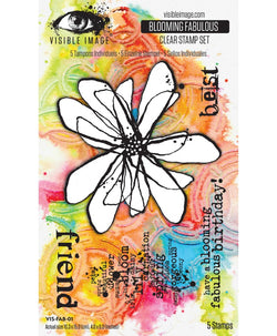 Visible image blooming fabulous 4x6 inch stamp set
