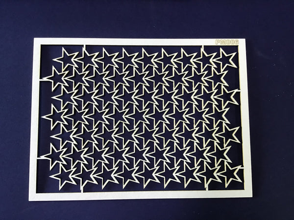 The Purple Magnolia chipboard PM006 Stars block