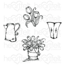 Heartfelt Creations - Tulip bouquet stamp and die set