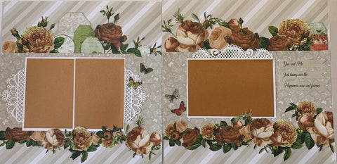 Happiness friends and forever double page scrapbook kit