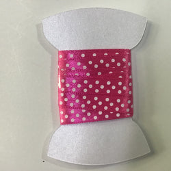 Ribbon  pink dots 10mm wide