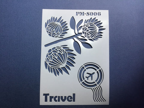 The Purple Magnolia stencil PM-S006