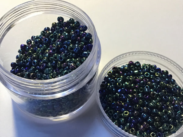 Beads small - Peacock 12 ml - for flower centres