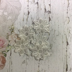 Lace flowers pointed petals - 5 pack