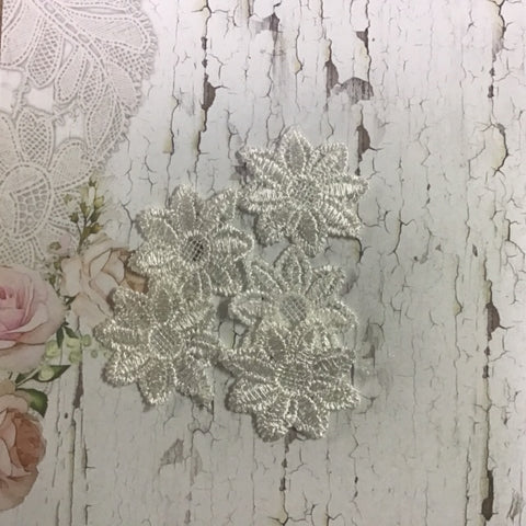 Lace flowers pointed petals - 5 pack