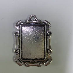 Metal charm Rectangular frame by Fabscraps