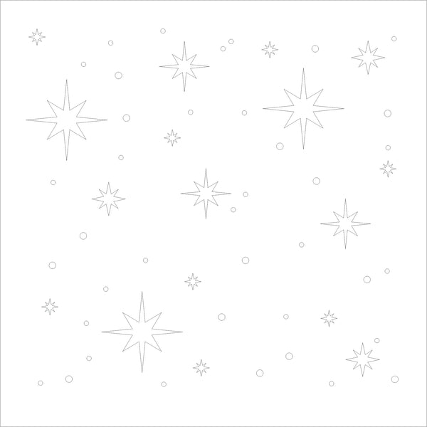 The Purple Magnolia stencil - PM-S001 Stars