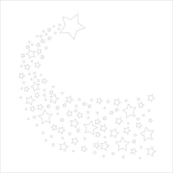 The Purple Magnolia stencil - PM-S003 Shower of stars