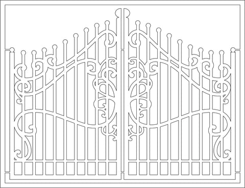 The Purple Magnolia chipboard PM027 Cast iron gate
