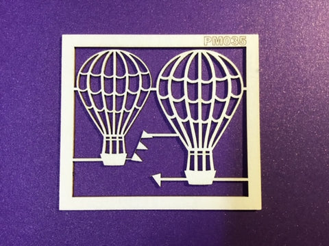 The Purple Magnolia chipboard PM035  air balloon