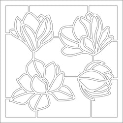 The Purple Magnolia chipboard - Magnolia blooms 3