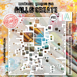 AALL & Create Stencil 6x6 Inch Lotza Squares (AALL-PC-113)