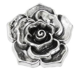 Metal charm Large rose by Fabscraps