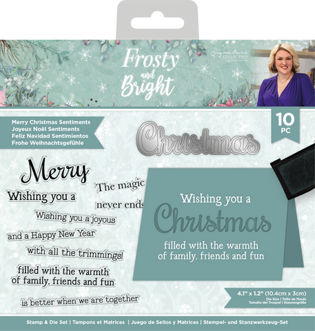Crafters Companion Merry Christmas stamp-and-die set