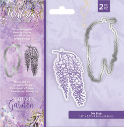 Crafters Companion wisteria blossom stamp-and-die bundle