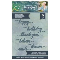 Crafters Companion Dancing dragonfly simple sentiments die