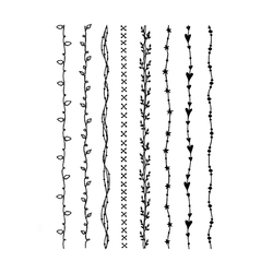 Crafty Individuals doodled borders unmounted rubber stamp set