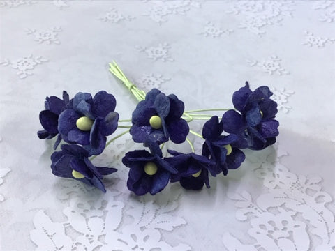Flowers Hydrangea navy- 10 per pack The Purple Magnolia