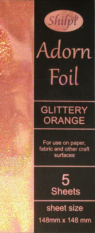 Shilpi Adorn foil Glittery orange