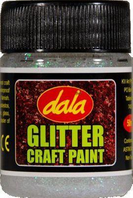 Dala glitter craft paint - Crystal (clear) 250ml
