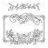 Heartfelt  Creations stylish rose frame stamp-and-die set