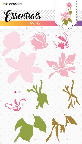 Studio Light layered flower stencil - Magnolia