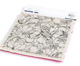 Pinkfresh magnolia pattern stamp and stencil set