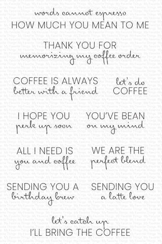 My Favourite Things coffee order stamp set