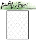 Picket Fence Pierced Blanket 4x6 Inch Cover Plate Die (PFSD-289)