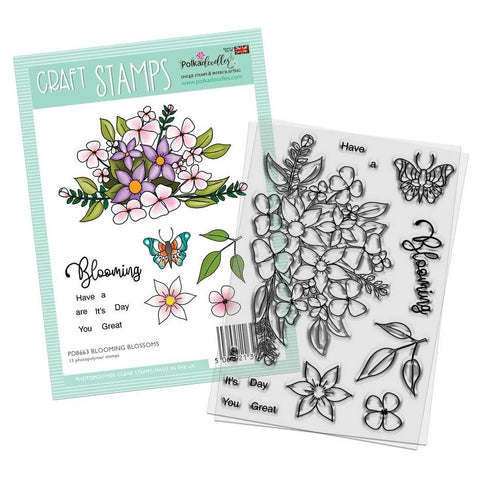 Polkadoodles Blooming blossoms stamp set