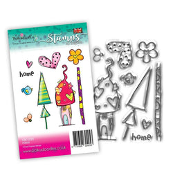 Polkadoodles Home grown stamps PD8055