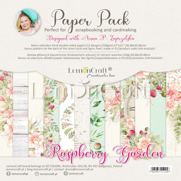 Lemoncraft Raspberry garden 30cm paper pack