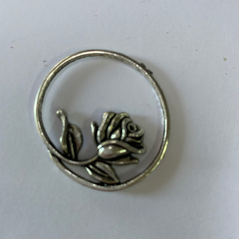 Metal rose ring 3.5cm