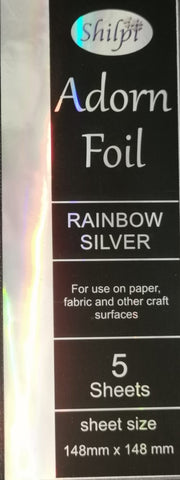 Shilpi Adorn foil silver rainbow