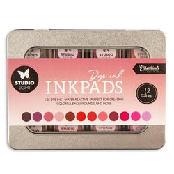Studio Light mini dye ink pads in tin - Shades of pink/red