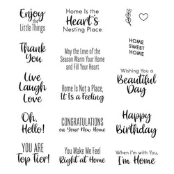Spellbinders tiered tray sentiments clear stamps