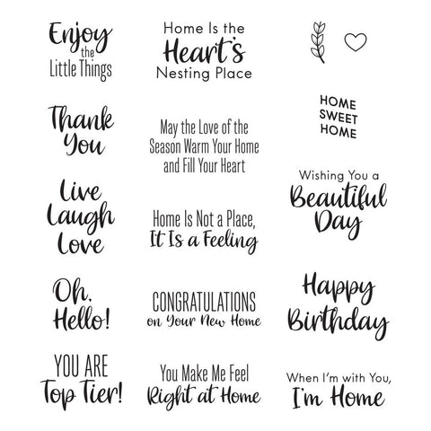 Spellbinders tiered tray sentiments clear stamps